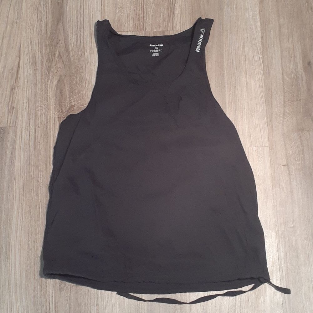 Reebok Black XS Racer Workout Top